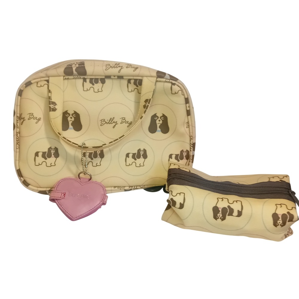 Y2K Billy Bag London Dog Print Cosmetic Travel Bag,‎ Pouch & Photo Holder Girly